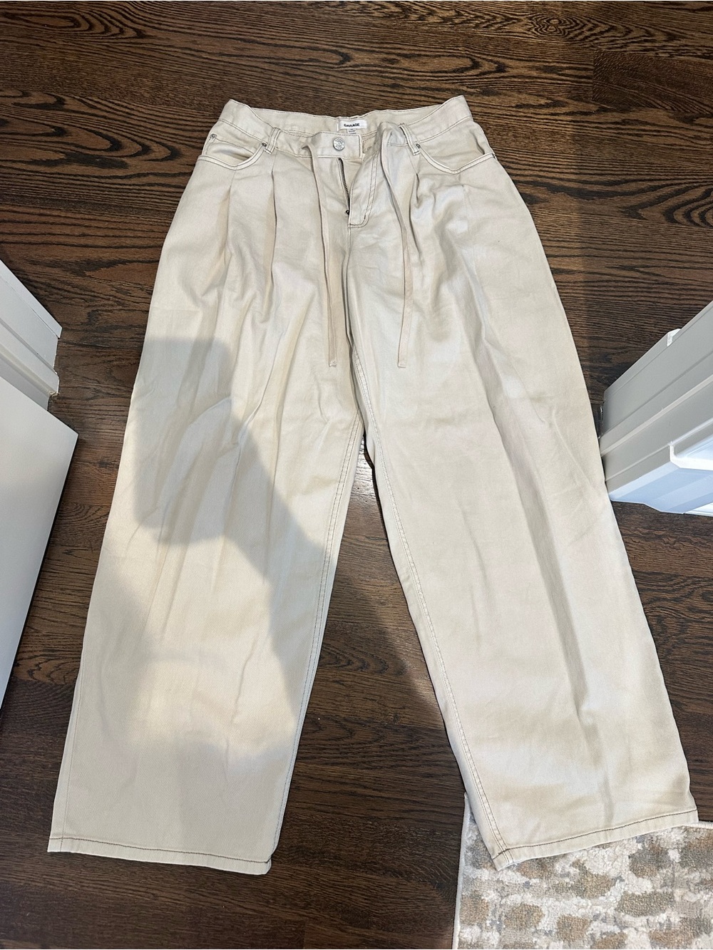 Garage Women's Wide Leg Jeans - Cream